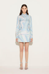 PUCCI Marmo-Print Silk-Twill Shirt | Women Tops And Shirts