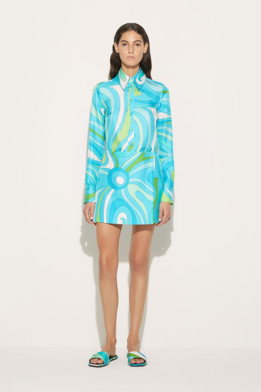 PUCCI Marmo-Print Silk-Twill Shirt | Women Tops And Shirts