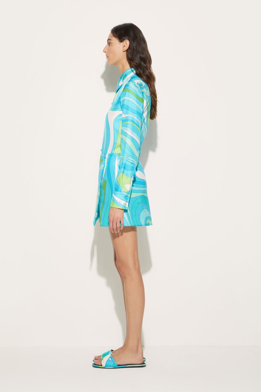 PUCCI Marmo-Print Silk-Twill Shirt | Women Tops And Shirts
