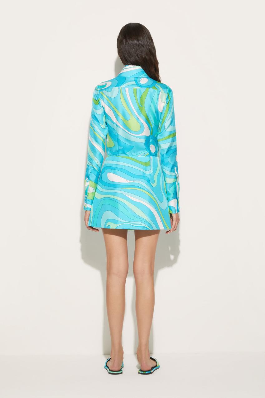 PUCCI Marmo-Print Silk-Twill Shirt | Women Tops And Shirts