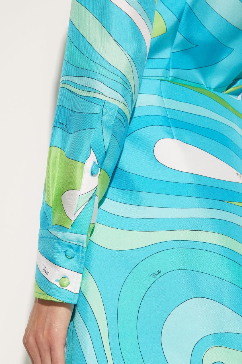 PUCCI Marmo-Print Silk-Twill Shirt | Women Tops And Shirts