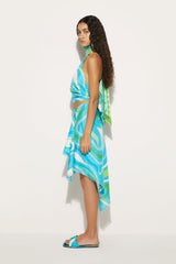 PUCCI Marmo-Print Silk-Twill Skirt | Women Skirts