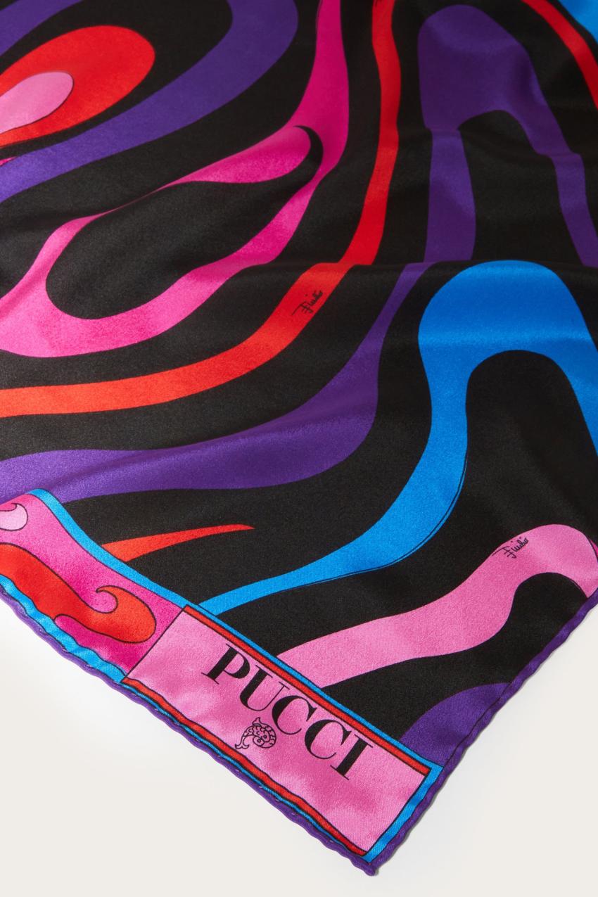 PUCCI Marmo-Print Silk-Twill Stole | Women Silks