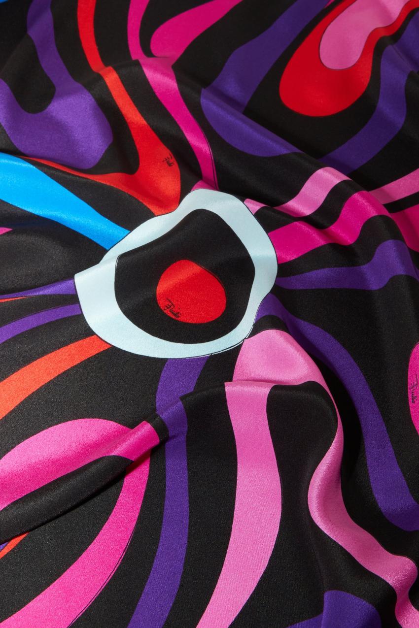 PUCCI Marmo-Print Silk-Twill Stole | Women Silks
