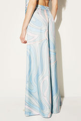 PUCCI Marmo-Print Silk-Twill Trousers | Women Pants And Shorts