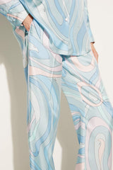 PUCCI Marmo-Print Silk-Twill Trousers | Women Pants And Shorts