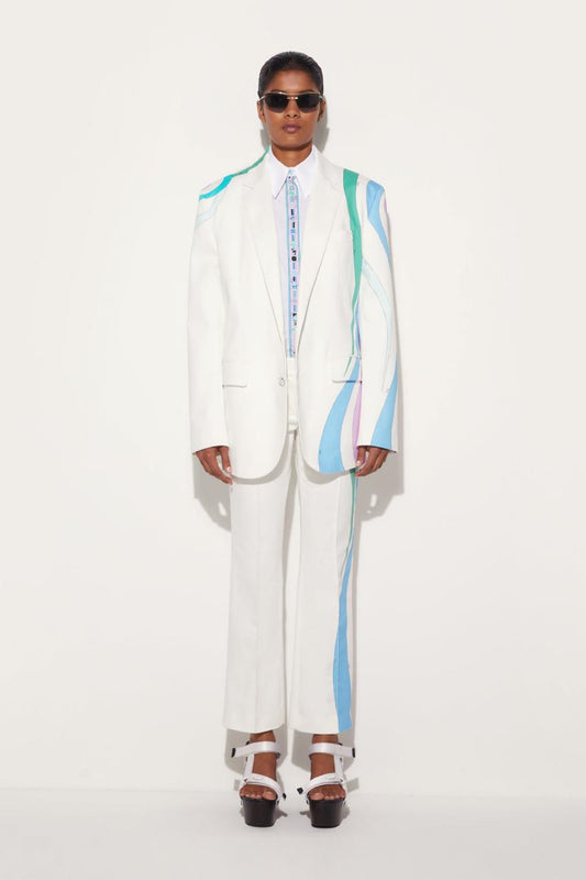 PUCCI Marmo-Print Single-Breasted Blazer | Women Jackets