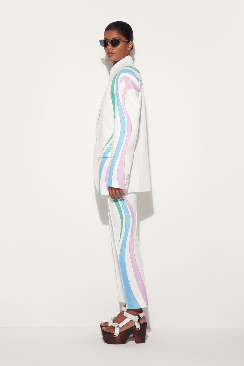 PUCCI Marmo-Print Single-Breasted Blazer | Women Jackets