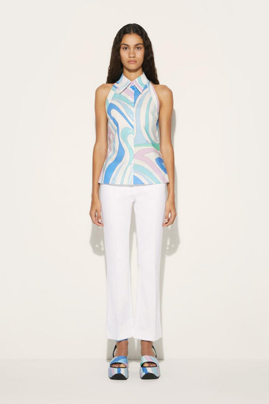 PUCCI Marmo-Print Sleeveless Shirt | Women Tops And Shirts