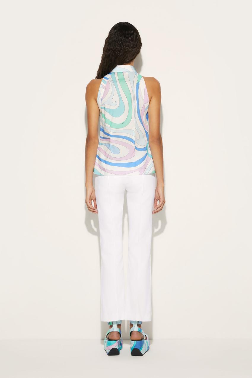 PUCCI Marmo-Print Sleeveless Shirt | Women Tops And Shirts