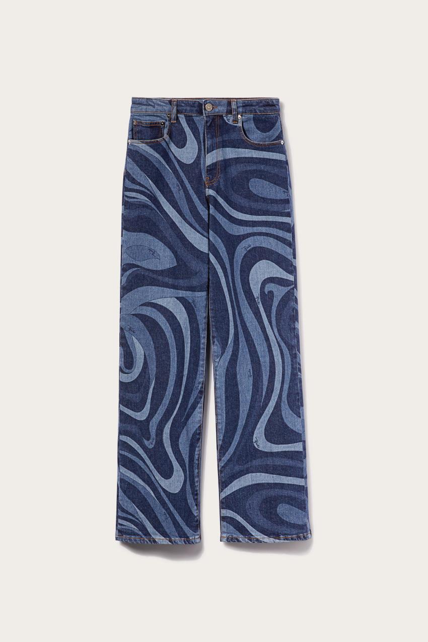 PUCCI Marmo-Print Straight-Leg Jeans | Women Pants And Shorts