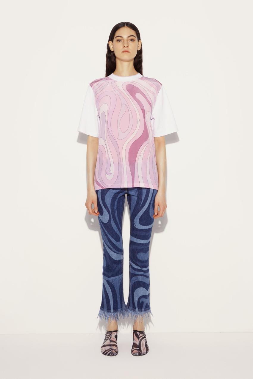 PUCCI Marmo-Print T-Shirt | Women T-Shirts And Sweatshirts
