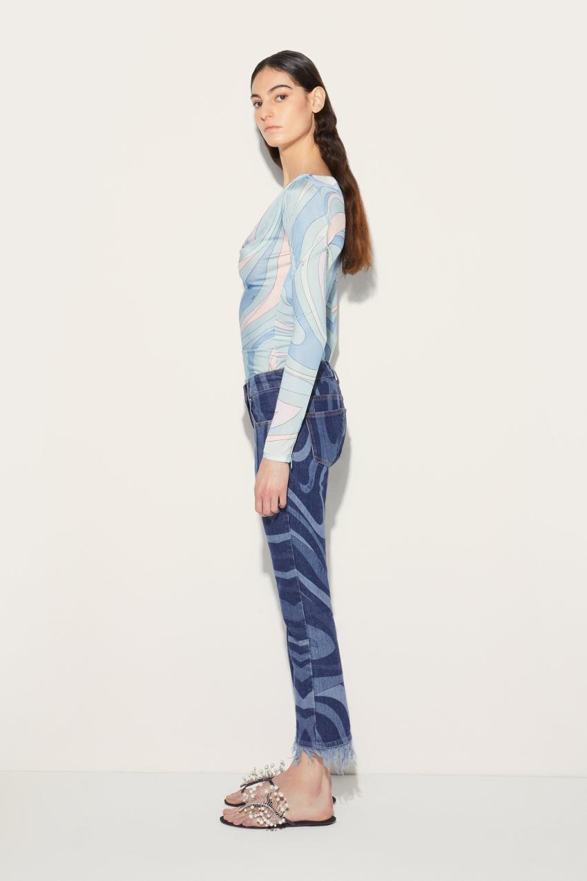 PUCCI Marmo-Print Top | Women Tops And Shirts