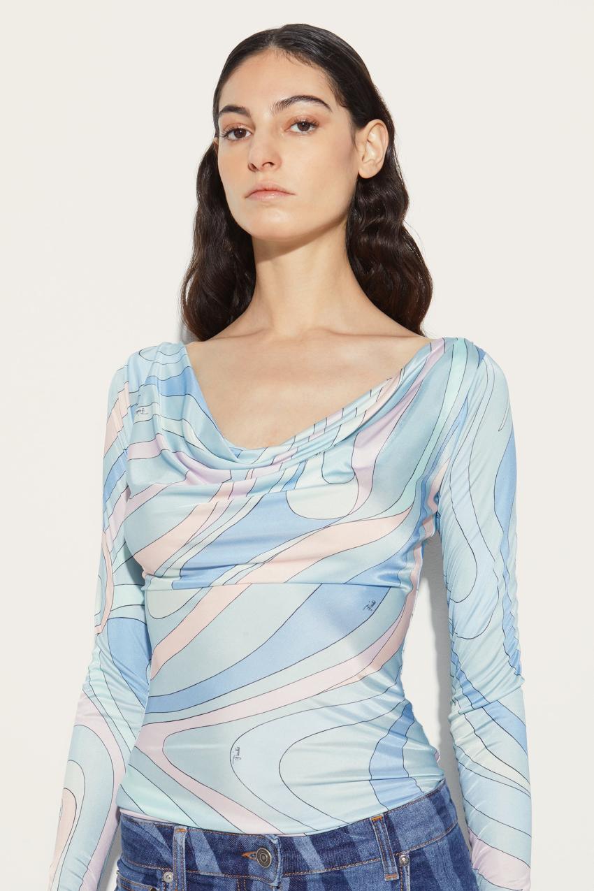 PUCCI Marmo-Print Top | Women Tops And Shirts