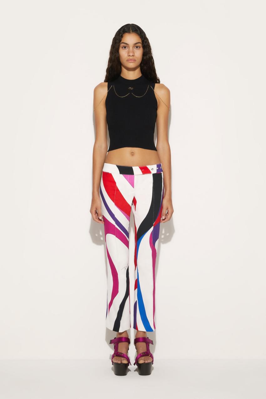 PUCCI Marmo-Print Trousers | Women Pants And Shorts