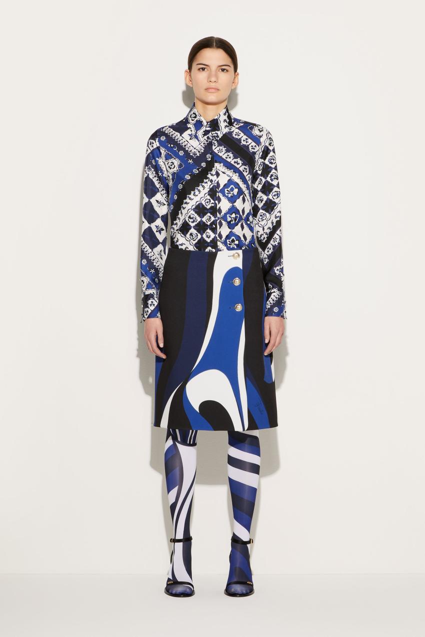 PUCCI Marmo-Print Wrap Skirt | Women Skirts