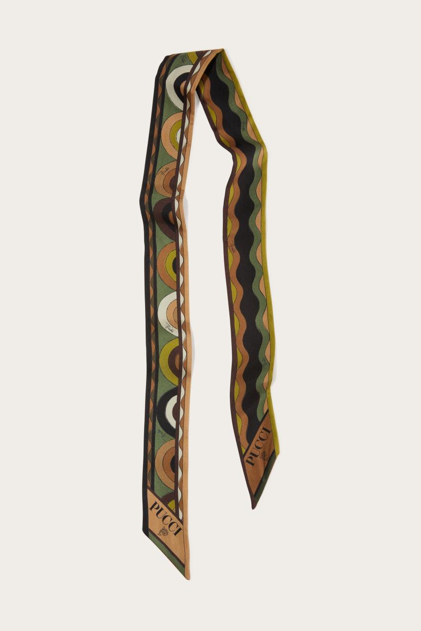 PUCCI Onde And Bersaglio-Print Silk-Twill Scarf | Women Silks
