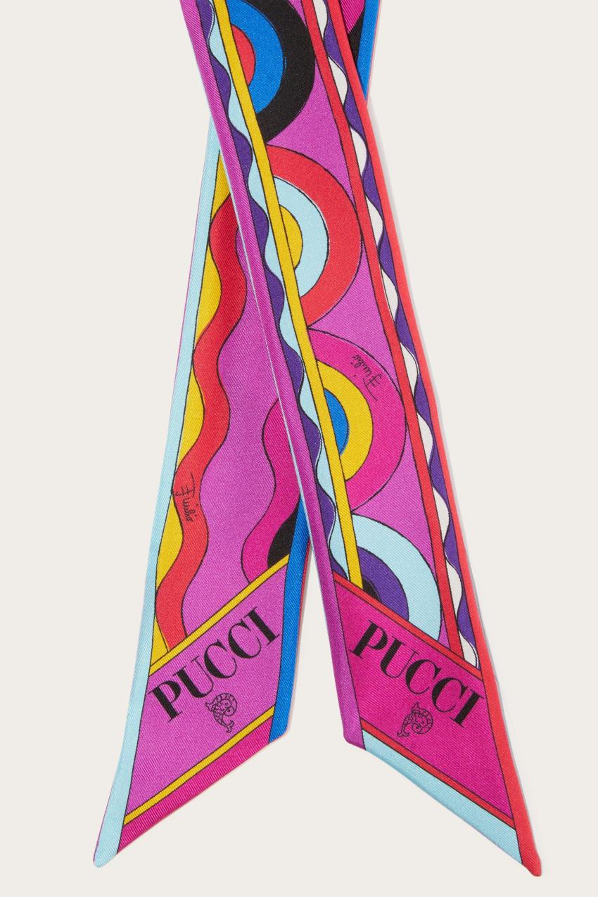 PUCCI Onde And Bersaglio-Print Silk-Twill Scarf | Women Silks