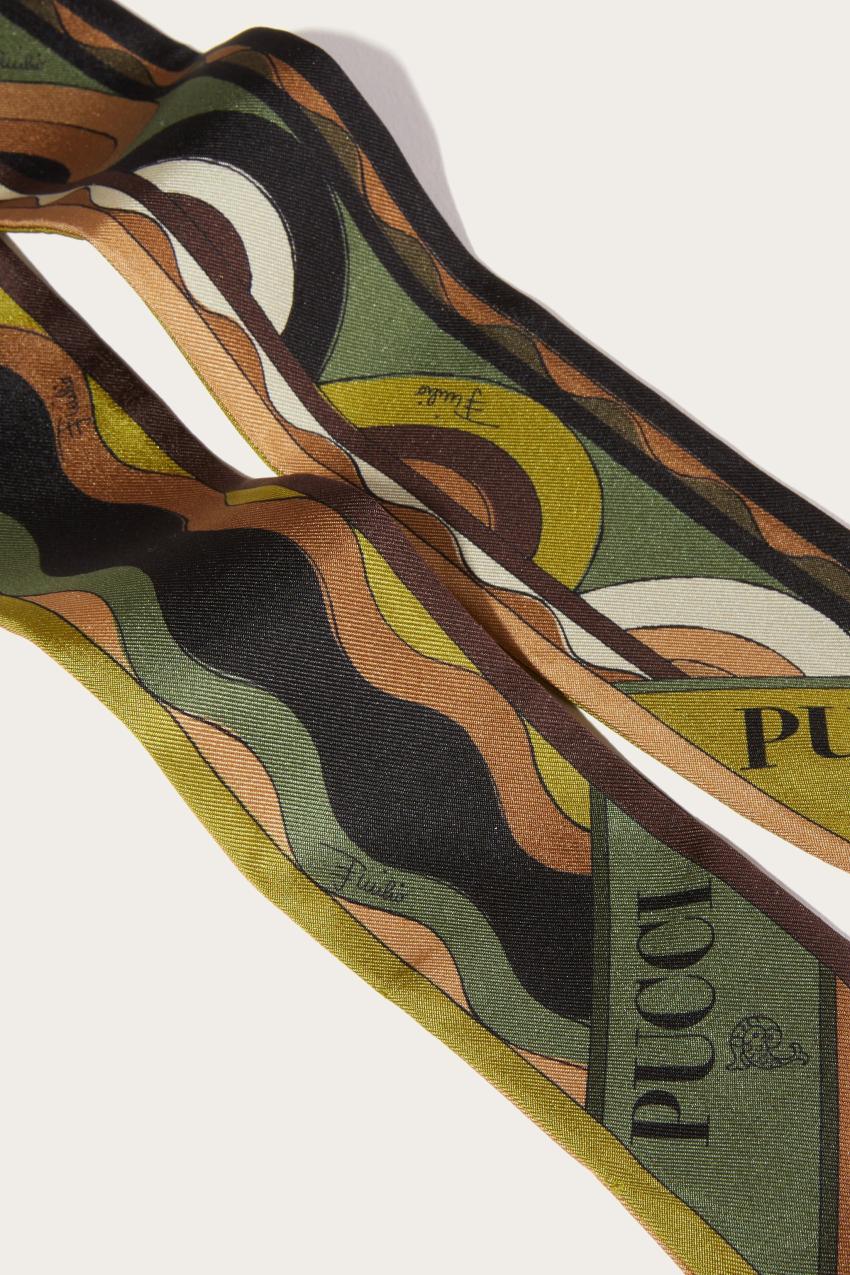 PUCCI Onde And Bersaglio-Print Silk-Twill Scarf | Women Silks