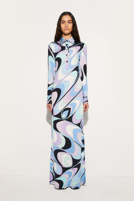 PUCCI Onde-Print Shirt Dress | Women Dresses