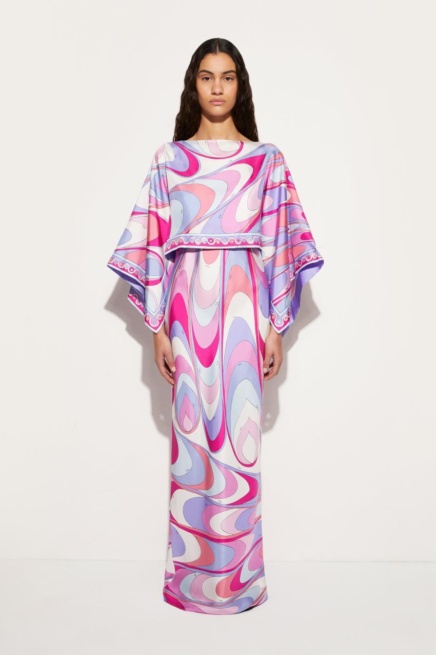 PUCCI Onde-Print Silk Dress | Women Dresses