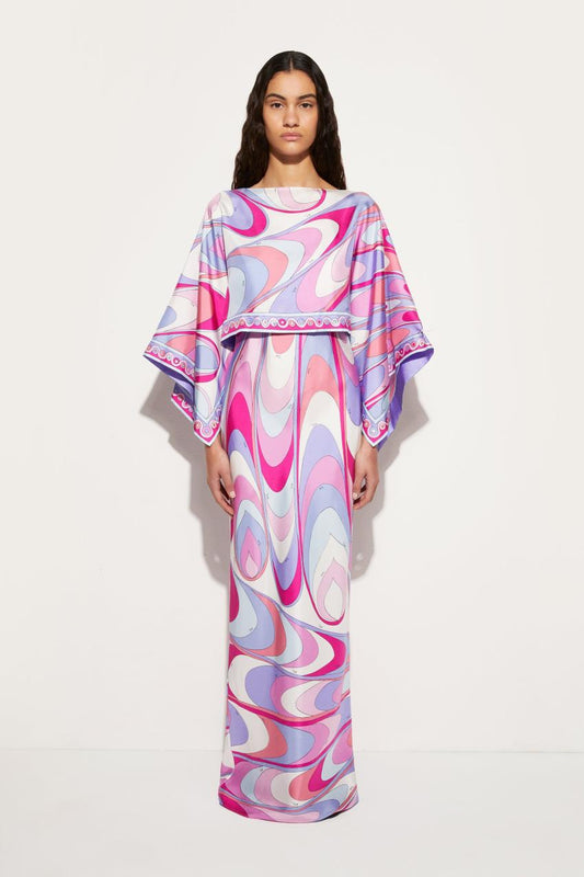 PUCCI Onde-Print Silk Dress | Women Dresses