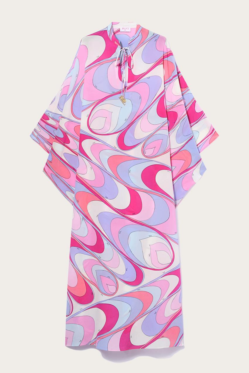 PUCCI Onde-Print Silk Kaftan | Women Kaftans