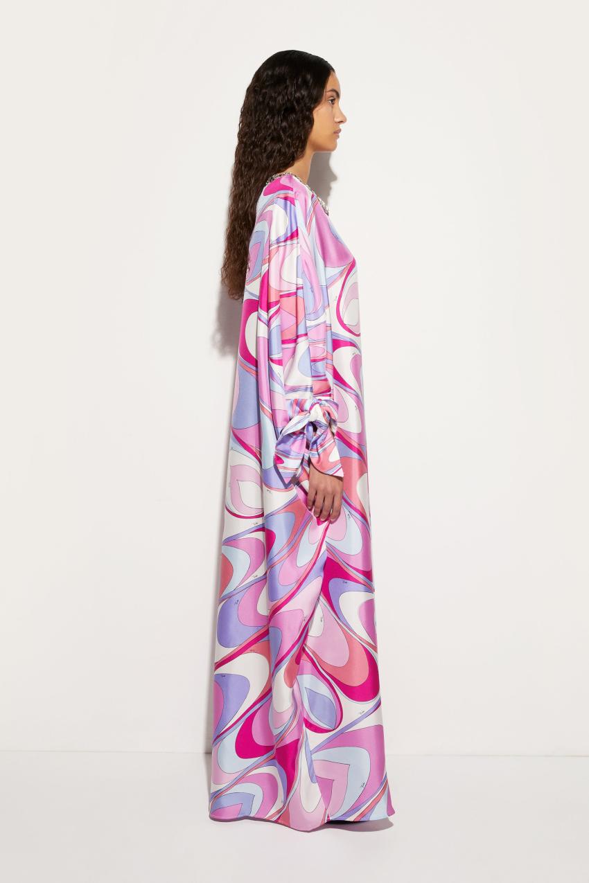 PUCCI Onde-Print Silk Kaftan | Women Kaftans