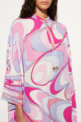 PUCCI Onde-Print Silk Kaftan | Women Kaftans