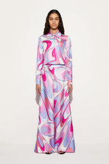 PUCCI Onde-Print Silk Shirt | Women Tops And Shirts