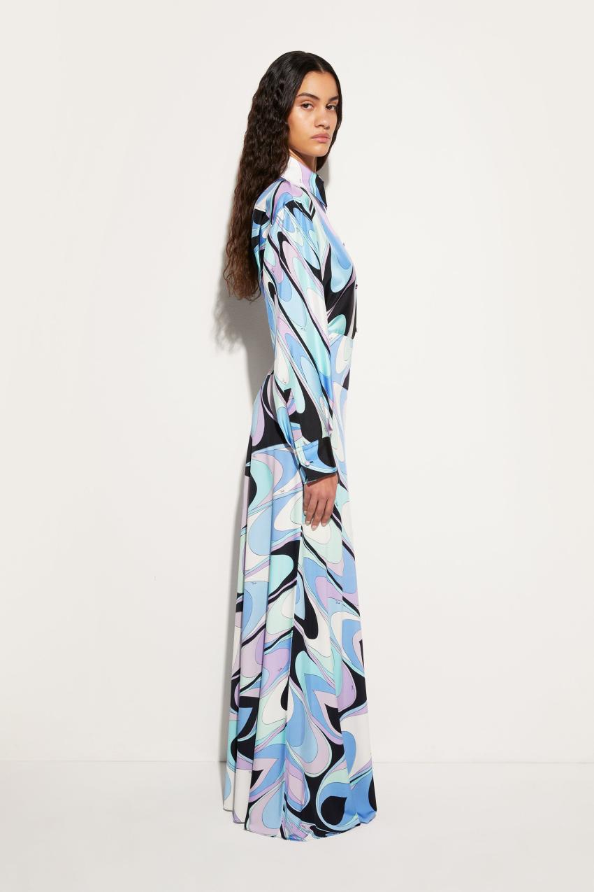 PUCCI Onde-Print Silk Shirt | Women Tops And Shirts