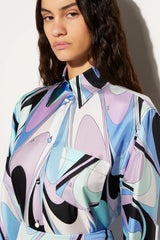 PUCCI Onde-Print Silk Shirt | Women Tops And Shirts