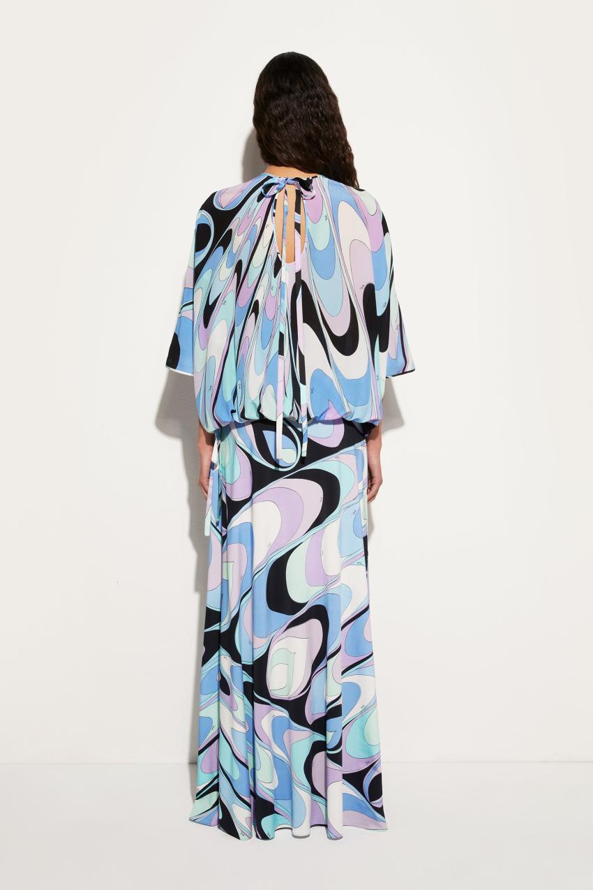 PUCCI Onde-Print Silk Top | Women Tops And Shirts