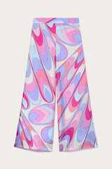 PUCCI Onde-Print Silk-Twill Trousers | Women Pants And Shorts