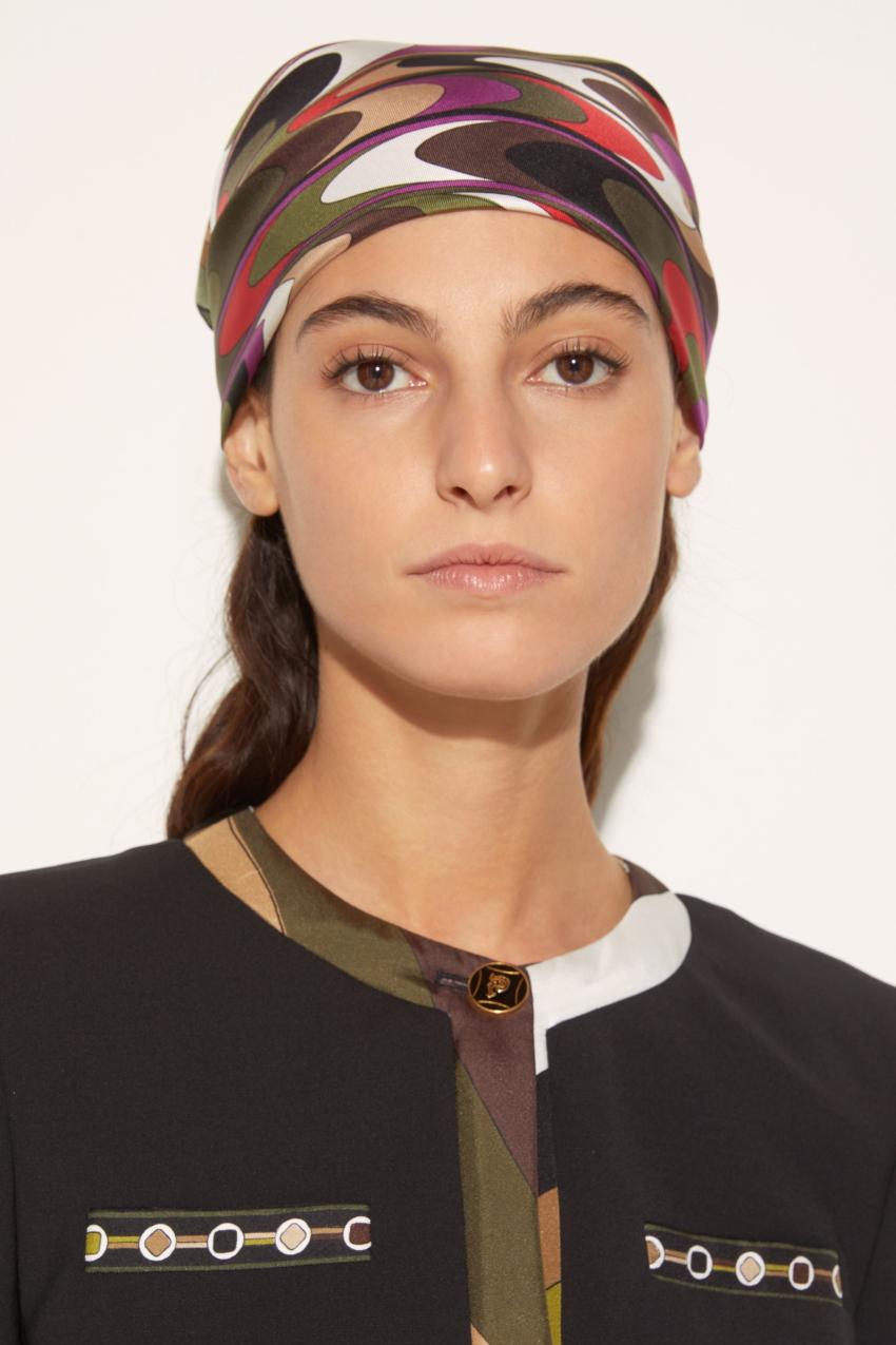 PUCCI Onde-Print Small Silk-Twill Carré | Women Silks