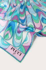 PUCCI Onde-Print Small Silk-Twill Carré | Women Silks
