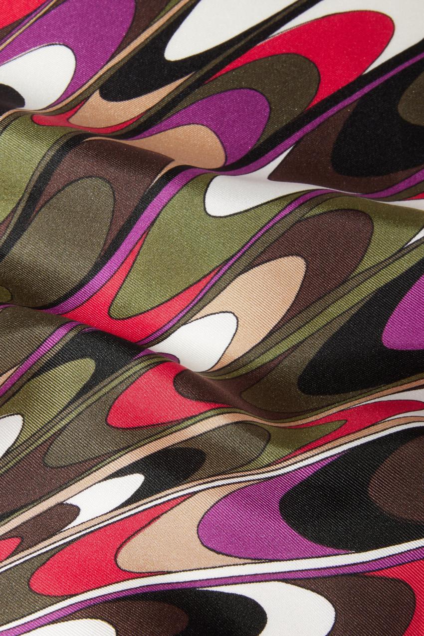 PUCCI Onde-Print Small Silk-Twill Carré | Women Silks