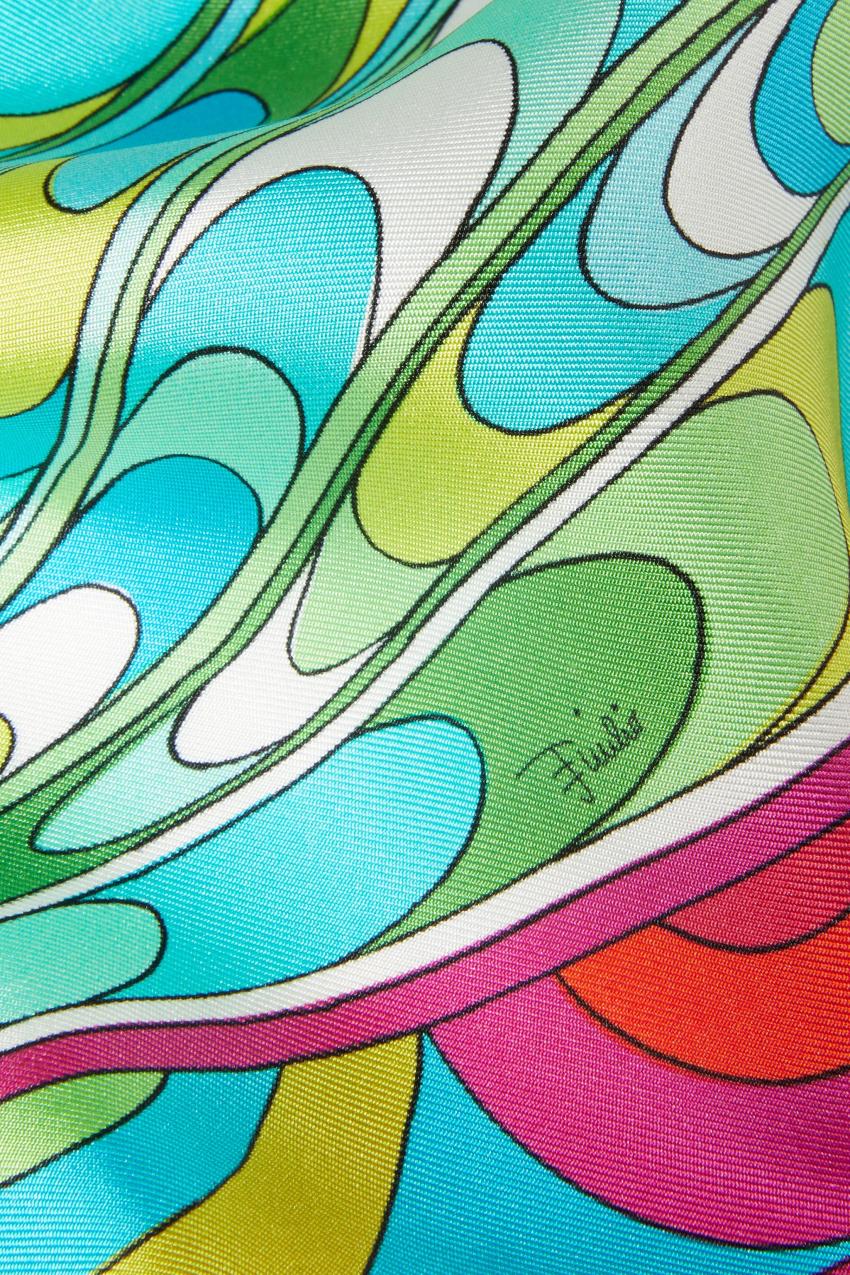 PUCCI Onde-Print Small Silk-Twill Carré | Women Silks