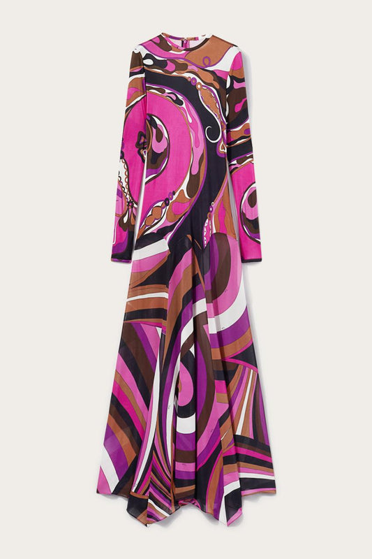 PUCCI Orchidee And Iride-Print Long Dress | Women Dresses