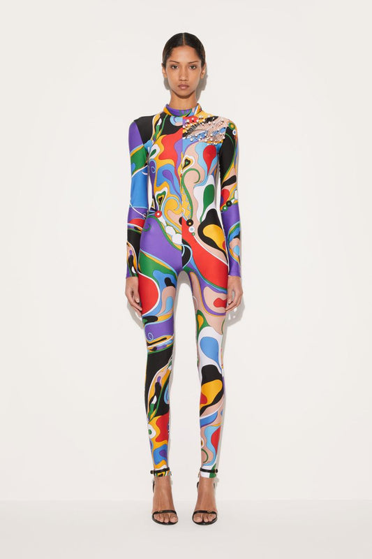 PUCCI Orchidee-Print Jumpsuit | Women Catsuits