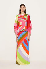 PUCCI Orchidee-Print Kaftan Top | Women Tops And Shirts