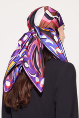 PUCCI Orchidee-Print Large Silk-Twill Carré | Women Silks