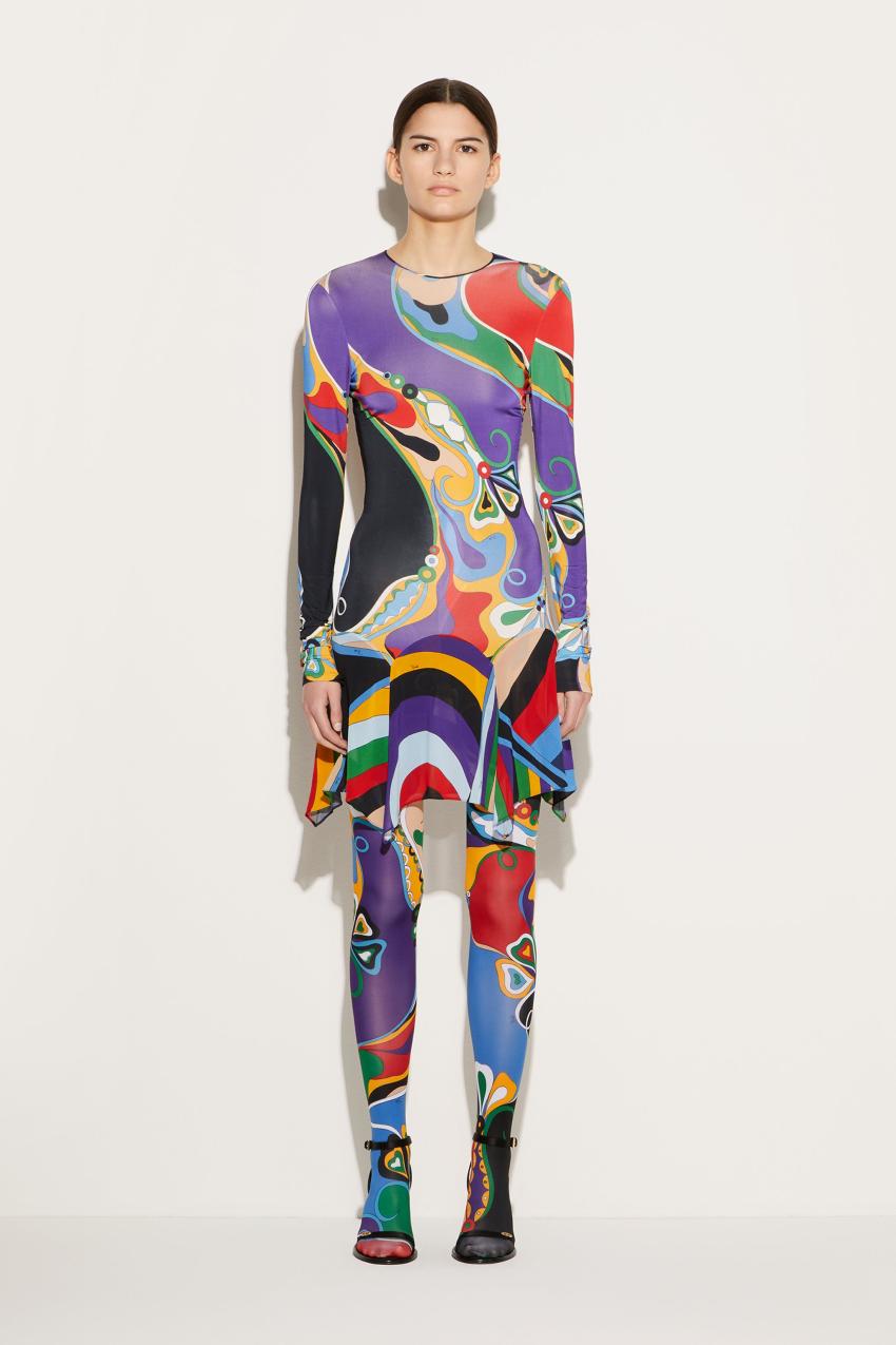 PUCCI Orchidee-Print Mini Dress | Women Dresses