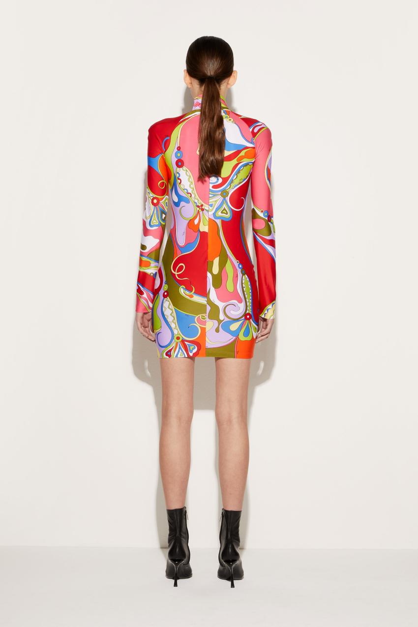 PUCCI Orchidee-Print Mini Dress | Women Dresses