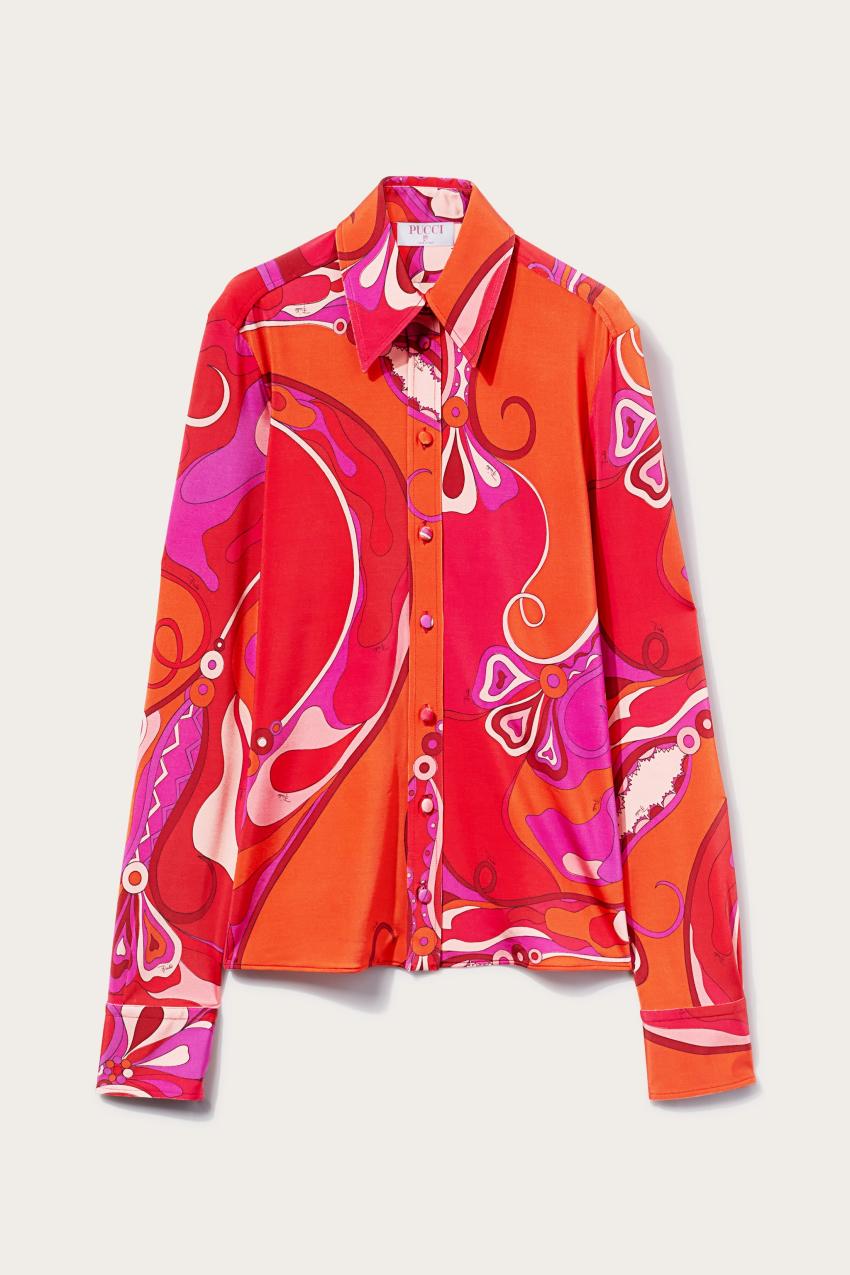 PUCCI Orchidee-Print Shirt | Women Tops And Shirts