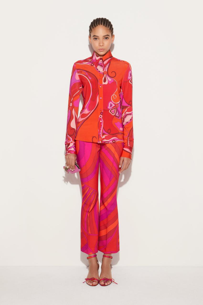 PUCCI Orchidee-Print Shirt | Women Tops And Shirts