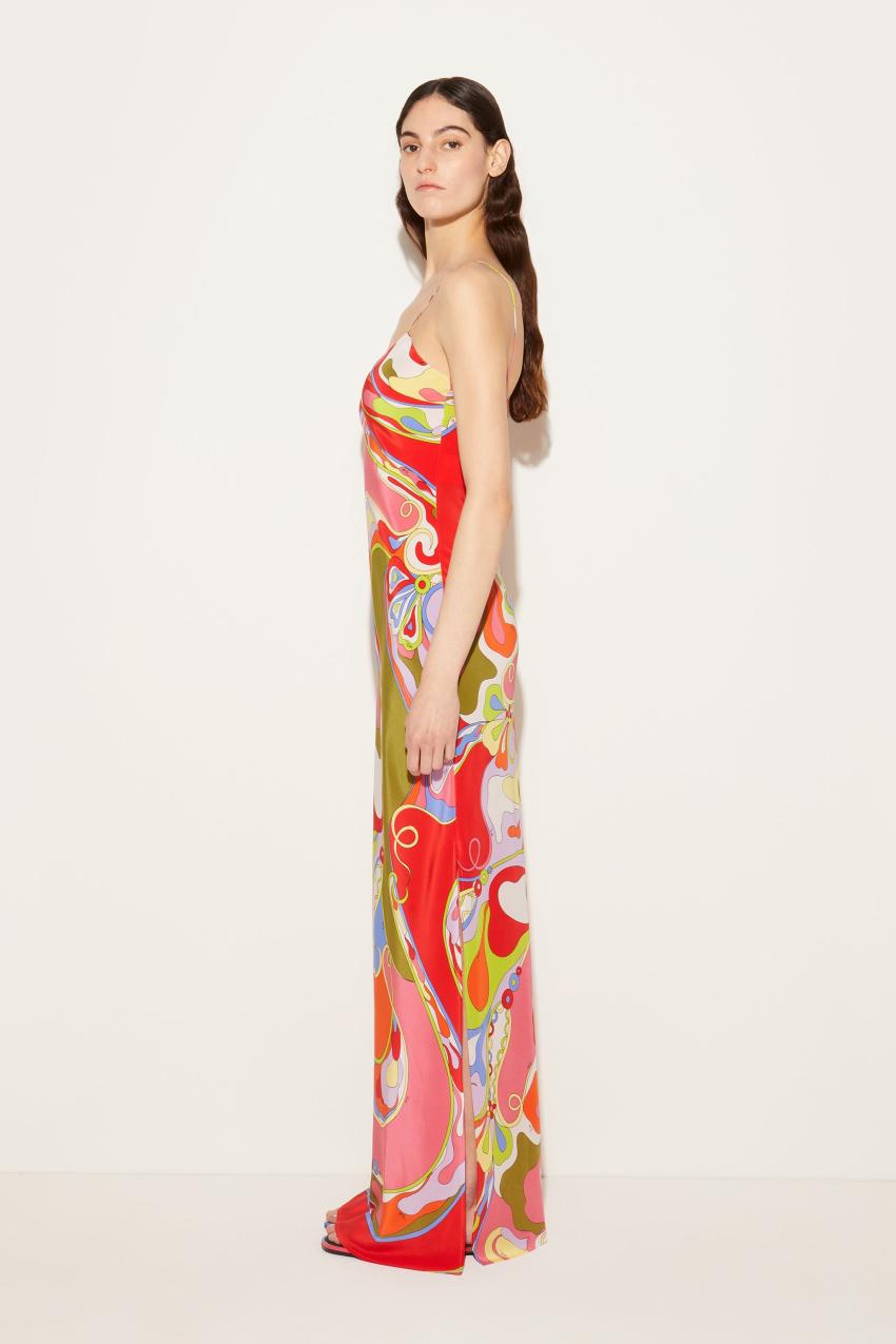 PUCCI Orchidee-Print Silk Dress | Women Dresses