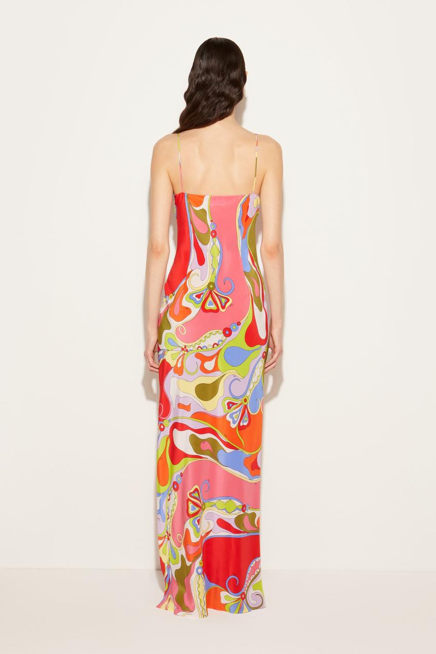 PUCCI Orchidee-Print Silk Dress | Women Dresses