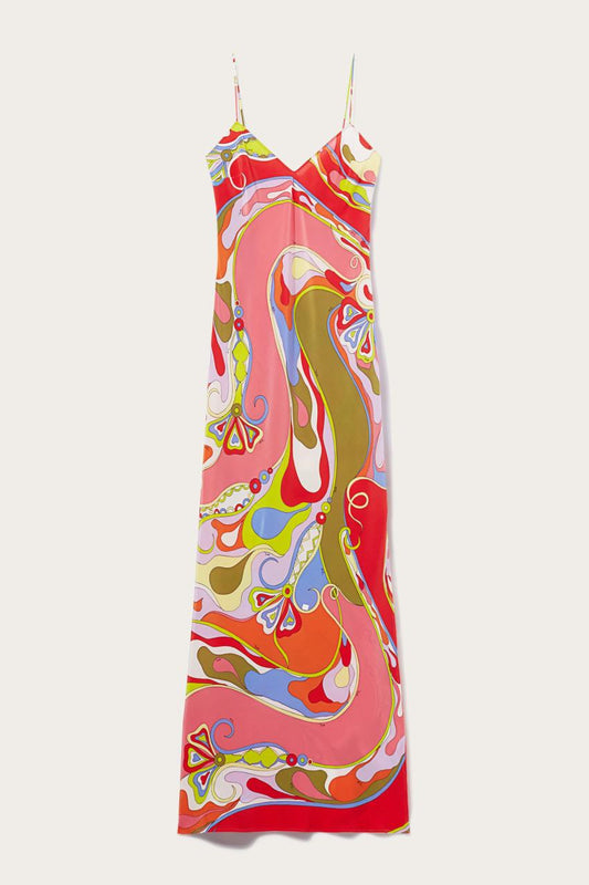 PUCCI Orchidee-Print Silk Dress | Women Dresses