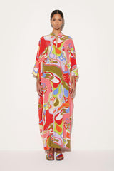 PUCCI Orchidee-Print Silk Kaftan | Women Kaftans